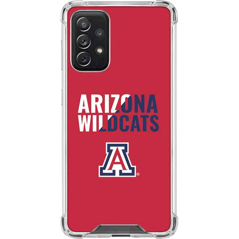 University of Arizona Wildcats Logo Split Red Galaxy A72 5G Clear Case